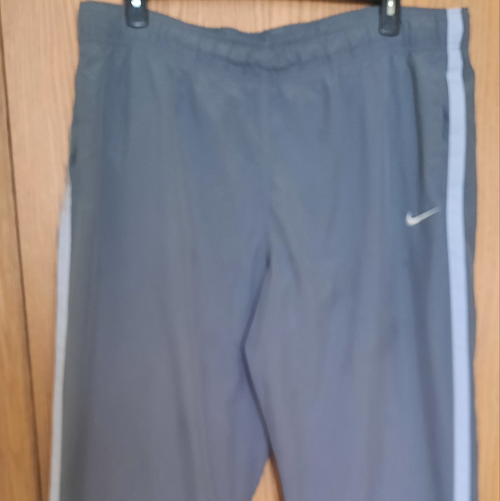 Nike Mens Gray With White Stripe Cotton Lined Sweatpants Size 2XL